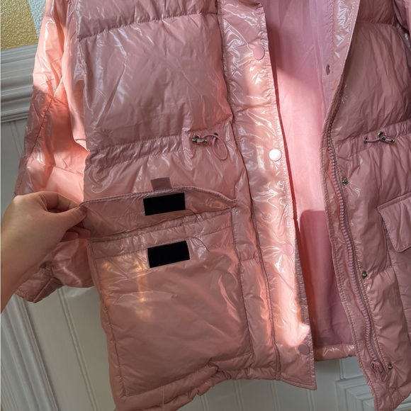 Shiny Pink Puffer Jacket - Picture 3 of 7
